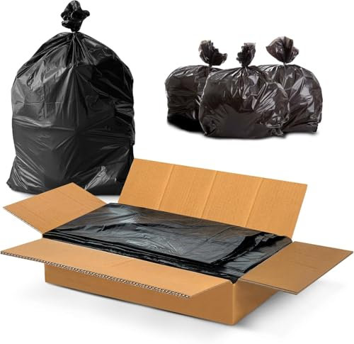 Hot Bargains 50 X Heavy Duty Black Compactor Sacks Bin Liner 20” x 35” x 45” Approx 140 Litre Capacity, general & Industrial Wast Refuse Sacks (50)