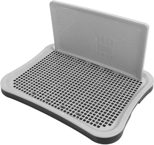 Vassoio per Addestramento Cani con Colonna a Parete, Toilette Interni con Porta Pipì