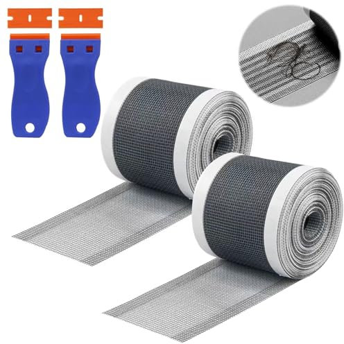 2 Stück Abflusssieb Haarsieb Dusche mit Plastikspatel，12CM X 4M Duschrinne Haarsieb Selbstklebend Abfluss HaarfäNger Badewann Haare Sieb Für Badezimmer Balkon