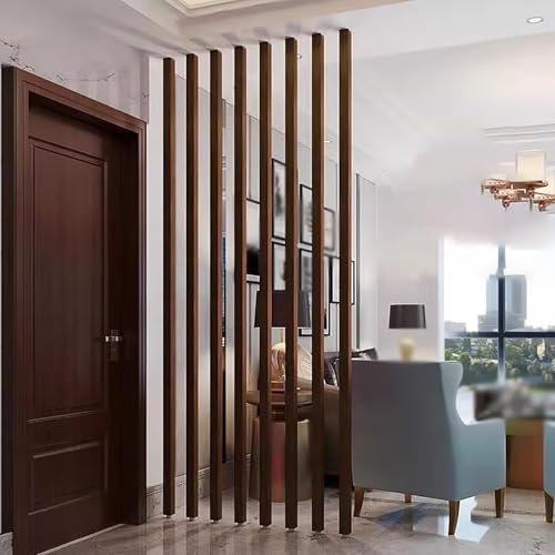 Raumteiler Trennwand, Paravent Raumtrenner Holzlatten Paravent Trennwand Post, Modern Kleine Raumdekoration Trennsäule Mit Verstellbarem Fuß, Eingang / Studio / Wohnung Quadratisch Privacy Screens Rau