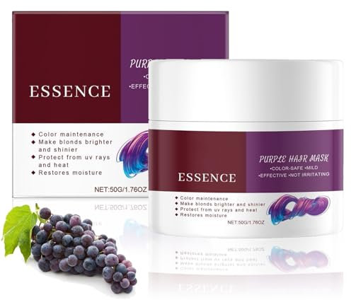 Violette Haarmasken, Violette Kollagen-Haarmasken, Tiefenpflege Und Aufhellung Des Haares Für Blondes, Weißes Oder Graues Haar, Reparierende Haarcreme M-it Avocadoöl Und Sheabutters (1stück)