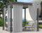 Set 6 Pezzi Tenda Gazebo per Esterno Resistente Misura 160x270 cm con Passanti e Bottoni Tende da Sole Accorciabili Lavabili Colore Grigio Chiaro