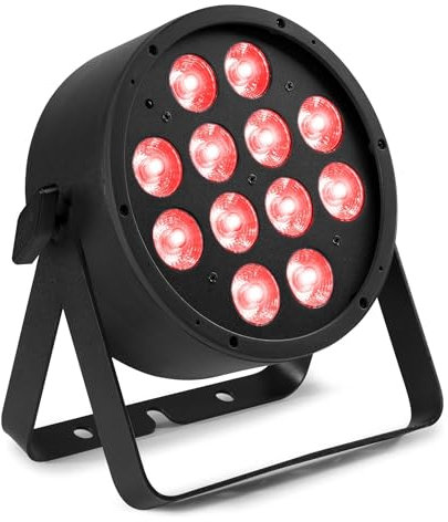 BeamZ Professional BAC330 LED PAR Strahler – RGBW, 12x 8 Watt LED Par Scheinwerfer, DMX Licht, Strobe-Effekt, Bühnenbeleuchtung mit Soundsteuerung für Party, Bühne & DJ, Effektstrahler & Party Licht