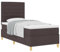 vidaXL Modernes Dunkelbraunes Bettgestell 90 X 200 cm Stoff mit Holzbeinen Stylisches Indoor Schlafzimmermöbel Atmungsaktives Design Einfache Pflege Passt zu Erwachsenen Schlafenden Zeitgenössisches