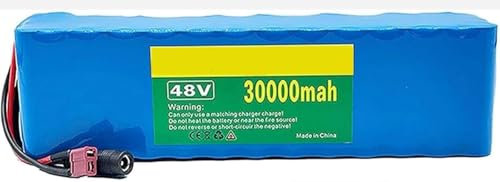 48V 30Ah E-Bike-Akku Für 1000W 750W 500W Elektrofahrrad-Scooter-Motor, E-Bike-Lithium-Ionen-Akku, Rollerbatterie Mit 54,6 V 2 A Ladegerät, 48V Li-Ionen-Batterie 48V 30Ah, T