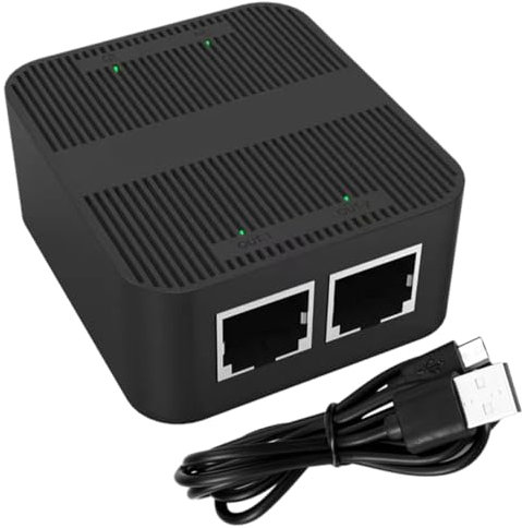 OSOLADY Ethernet Splitter Divisor De Cable Ethernet De Alta Velocidad Extensor para Computadoras y Routers Conexión Simultánea De Dispositivos Instalación Sencilla Soporta Mbps