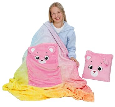 NICI Kuscheldecke & Kuschelkissen 2in1 Hurrabärchi - pink - 62816