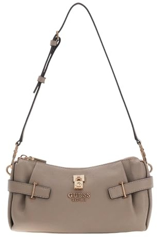 GUESS Umhängetasche Schultertasche Yesba Mini Top Zip Bag Dark Taupe