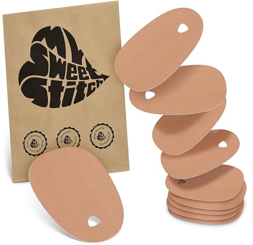 MySweetStitch 10 Hautschutzpflaster für Omnipod 5/DASH/EROS oval Beige | Barriere gegen direkten Kleberkontakt, für empfindliche Haut, keine zusätzliche Fixierung, mit Fixierpflaster kombinierbar