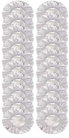 10 to 100pcs Disposable Stretchy Aluminum Foil Thermal Food Covers 20cm, Elastic Stretch Silver Foil Bowl Plate Lids, Heat Retention Fridge Odour Proof Storage, for Picnic, Camping, Catering (10 PCS)
