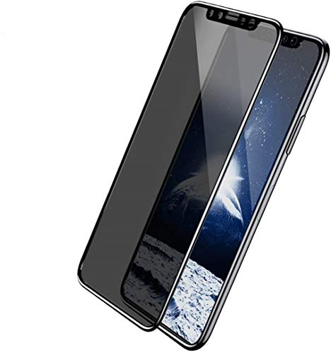 Foxcrypt Premium 3D - Anti Spy Blickschutzfolie – Blickschutzfilter - Privacy Filter Gehärtete Panzerfolie Schutzfolie für iPhone X/iPhone XS/iPhone 11 Pro - Displayschutz - 9H Schwarz