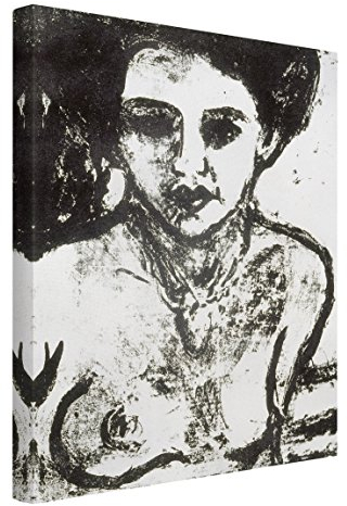 Bilderwelten Leinwandbild Schwarz-Weiß - Ernst Ludwig Kirchner - Artistenkind 4:3, 80 x 60cm