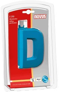 Novus Locher E210 Kunststoff/Metall 1.0mm/10 Blatt (Blister) petrol