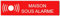 Gravure Discount Plaque Adhésive PVC Rouge 100x25mm, Montage Mural, Professionnel, Maison Sous Alarme