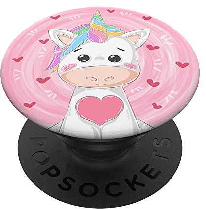 PopSockets Regenbogen Einhorn PopSockets PopGrip: Ausziehbarer Sockel und Griff für Handys/Tablets mit Tauschbarem Top