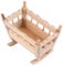 BESPORTBLE 1:12 Miniatur Baby Wiege Modell Mini Haus Wiege Modell Mini Holz Wiege Möbel Miniatur Holzmöbe Zubehör Dekorationen DIY Puppenhaus Möbel