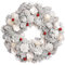 White & Red Front Door Wreath Wall Hanging Garland Ornament