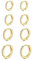 Senteria Kleine Creolen für Damen Kleine Gold Creolen S925 Silber 14K Vergoldet CZ Knorpel Huggie Creolen Mehrere Piercing Creolen Schlafen 6/8/10/12mm