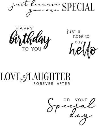Sizzix Clear Stamps 5PK Sunnyside Sentiments #6 by Pete Hughes | 665408 | Chapter 3 2022, Multicolor, One Size