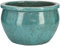 KOTARBAU® Pot de fleurs rond en céramique pour le jardin, diamètre : 390 mm, turquoise