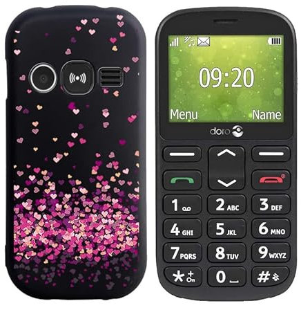 HGJTF Case for Doro 1360 (2.40 inches), Ultra Thin Case Black Soft Silicone Anti-Scratch Protective Case, TPU Bumper Cover Mobile Phone Case for Doro 1360 - WM85