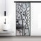 BOSS Black Porta Scorrevole in vetro modello WOOD 95x215 cm (60/85/95 cm) 8 mm, vetro Transparente, Nano rivestito nero, kit hardware complete nero opaco (95x215 cm, DESTRA)