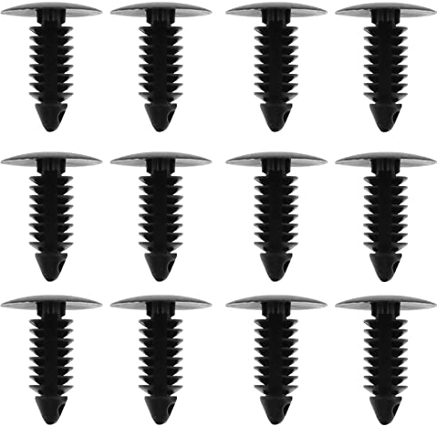 The Lord of the Tools 100 Stück Tannenbaum Zierclips für 7,5-mm-Loch Halteclips Stoßstangen-Kotflügel-Nieten Verschlüsse, 17,5-mm-Kopf 22,5-mm-Höhe Kunststoff