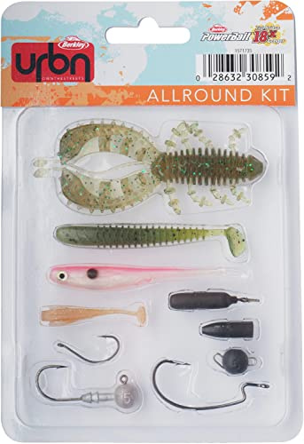 Berkley URBN Allround-Kits, Packung mit vier weichen Ködern und Zubehör zum Fischen viler verschiedener Stile, ausgewählt von Berkleys Street-Fishing-Experten zum Fangen von Barsch, Hecht und Zander