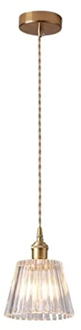 SXYSXYSXY Hängelampe Nordisch Glas Klein Pendelleuchte Schlafzimmer Nachttisch Pendellampe Modern Design 1-Flammig E27 Kronleuchte Flur Esszimmer Küche Retro Deckenleuchte 15 * 17cm