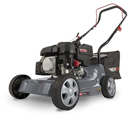 Powerplus Benzin-Rasenmäher POWEG63732 - mit 390 mm Ø und 132 cc, Benzinbetriebene Gartengeräte, mit Grasaufnahme und Heckauswurf