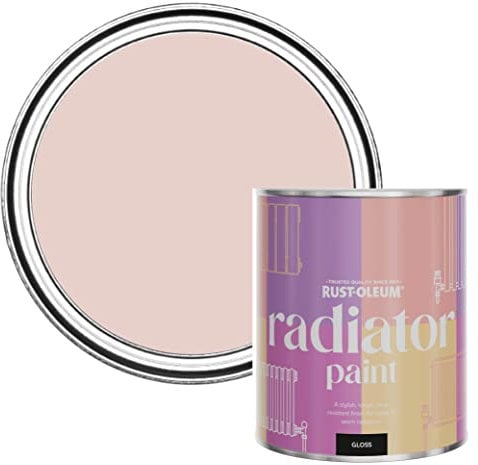 Rust-Oleum Pink Heat Resistant Radiator Paint in Gloss Finish - Pink Champagne 750ml