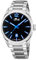 Lotus Herren Armbanduhr aus Edelstahl in der Farbe Silber-Schwarz-Blau 42mm, Wasserdichtigkeit: 10Bar, 18692/6