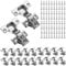 Evanda Schrank Scharniere, 20 Pack Edelstahl Overlay Soft Close Scharniere, für Küchenschrank Tür Scharnier, mit Befestigungsschrauben