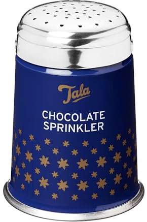 Tala Chocolate Duster – Stainless Steel Lid for Even Cocoa Powder Distribution, Perfect for Hot Chocolate & Yule Logs, Professional Finish, Blue