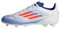 adidas Unisex Kinder F50 League Football Boots Firm Ground, Cloud White/Solar Red/Lucid Blue, 30 1/2 EU