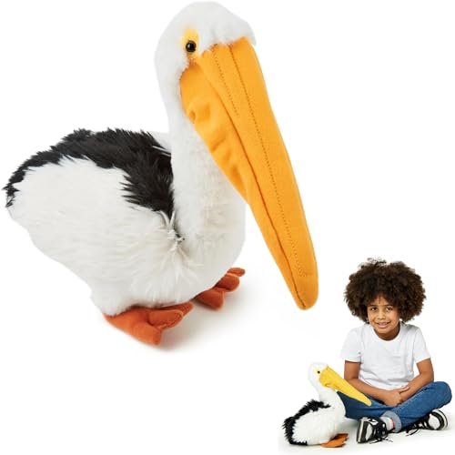 Zappi Co Pelikan Plüschtier (29 cm Länge) - Weiches und kuscheliges Safari-Tier für Kinder, ideal für die Sammlung von Kindern