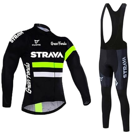 Abbigliamento Ciclismo Uomo Invernale Completo Abbigliamento Ciclismo Bici Pile Maglia Tuta Bicicletta +Pantaloni Imbottiti Con 3D Gel pad Traspirante Sportivo (M, Verde)