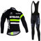 Abbigliamento Ciclismo Uomo Invernale Completo Abbigliamento Ciclismo Bici Pile Maglia Tuta Bicicletta +Pantaloni Imbottiti Con 3D Gel pad Traspirante Sportivo (M, Verde)