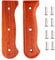 DOERDO 1Pair Wood Knife Handle Cutter Handle Replacement Kitchen Cutter Hand Grips with Nuts Rivets, 11.4CM