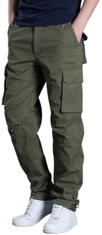 LBL Men’s Cargo Trousers Casual Work Pants Combat Trouser Multi Pockets