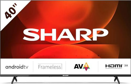 Sharp TVLSHA40FH7 - Smart TV da 40 Pollici, LED, Full HD, DVB-T2, Nero