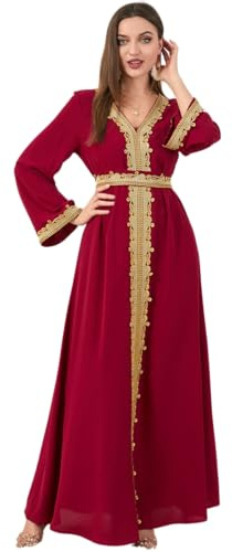 Djellaba Femme qualité Premium - Caftan 1 pièce - Sublime djellaba Portable comme Une Abaya Femme ou Un Caftan marocain - L
