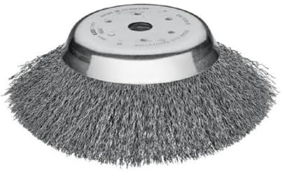 ISE Brosse métallique en acier ondulé de 220 mm avec trou central de 20 mm