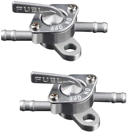 YOCDNOV 2 interruptores grifo gasolina depósito combustible - gasolina grifo unción cierre cuádruple interruptor aceite grifo gasolina en línea de 6 mm universal para ciclomotor motocicleta