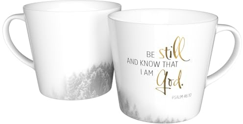 Tasse Be still and know - Golddekor, Yellow