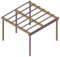 Pergola für den Garten, 240 x 240 cm, aus imprägniertem Kiefernholz, Klasse 4, personalisierbar