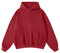 Hatant Felpe con cappuccio da uomo con cappuccio atletico lavaggio acido felpa in pile di peso medio per uomo oversize Street Breaking Skateboarding, Rosso, M