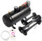 12V Train Air Horn Kit with 3L (0.8 gallon) Tank, 120PSI Air Compressor Kit with 4 Trumpet, 150dB 3L Tank for Car Truck Lorry Trains Boat