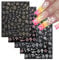Flower Nail Stickers,10 Sheets 3D Embossed Hibiscus Flower Nail Art Stickers Self Adhesive,Nail Decals Floral Nail Art Design Decoration for Women Girls (Gold Silver Pink White)