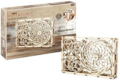 Revell Tiny Adventures Kinetic Picture I Faszinierende kinetische Kunst I Gummimotorbetrieben für beeindruckende Bewegungsmuster I Startschlüssel für interaktive Note I Modell aus Holz